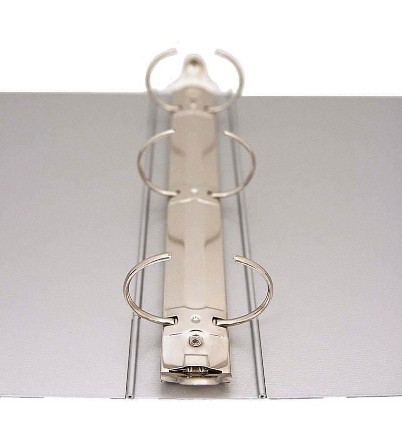 Saunders Recycled Aluminum Ring Binder, 2-Inches Spine, Letter Size, 8.5 x 12-Inches, 1 Binder (00605), Aluminum, Gray, 605 - Image 2